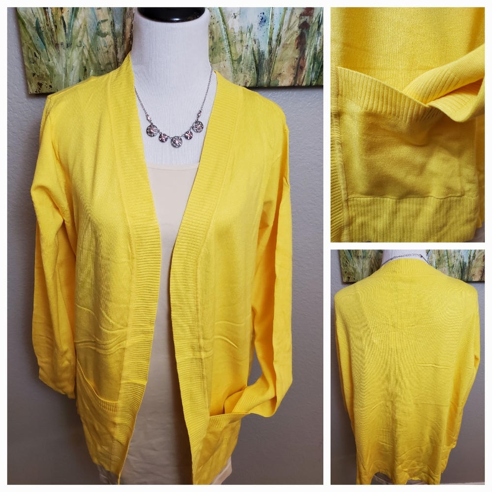 Zenana brand golden yellow cardigan